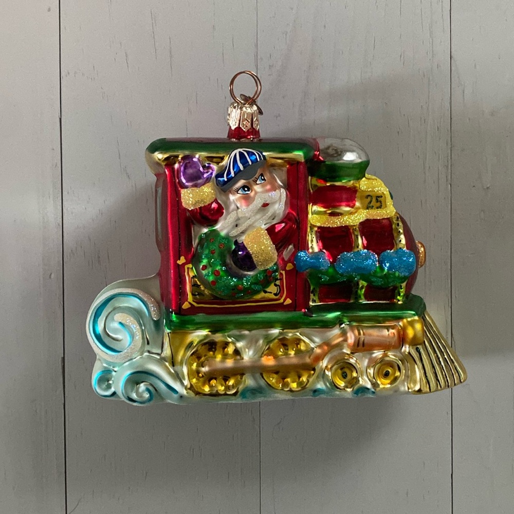 Christopher Radko Choo Choo Train Santa